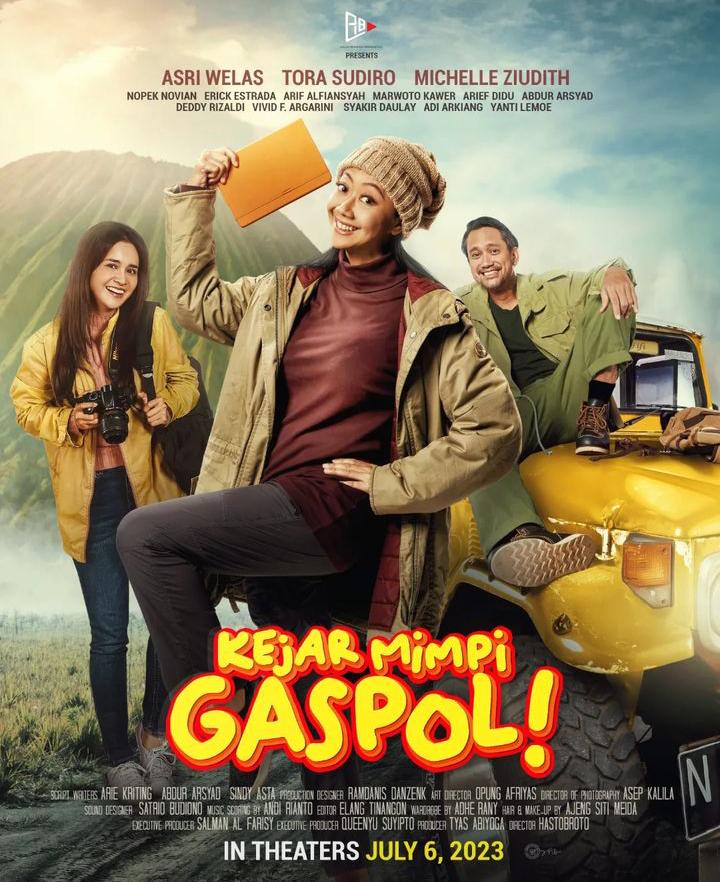 Poster film Kejar Mimpi Gaspol! yang tayang di bioskop pada bulan Juli 2023. Dari akun Instagram @kejarmimpigaspol