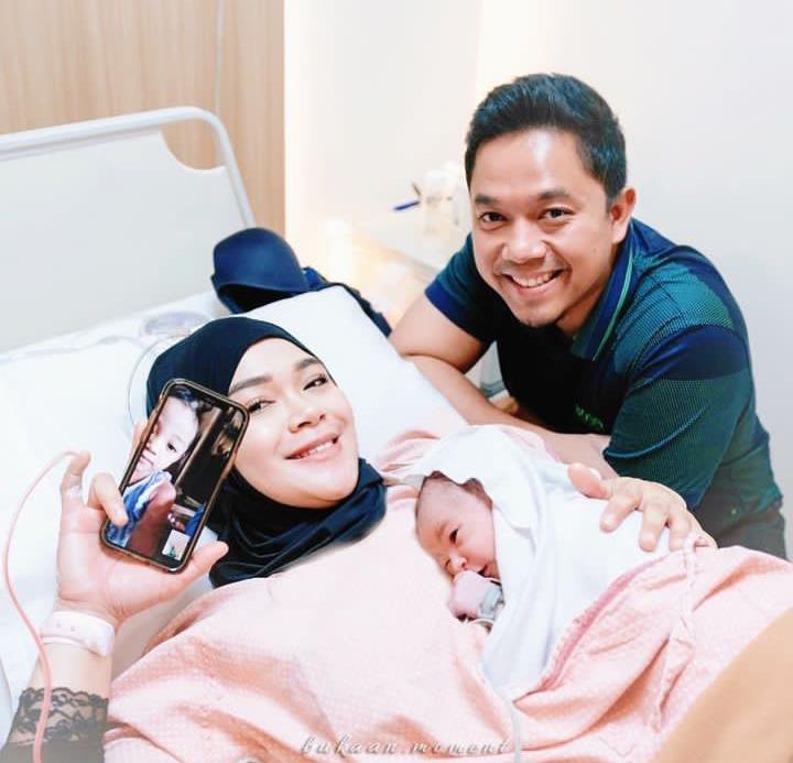 Potret Sheza Idris dan Suami, saat proses kelahiran anak ke-2, sumber gambar instagram @shezaidris