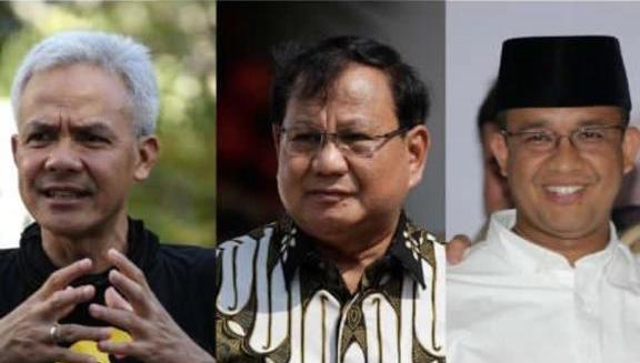 Hasil survei SMRC pada calon presiden 2024, Ganjar Pranowo, Prabowo Subianto, dan Anies Baswedan. Sumber Instagram @instalombok_