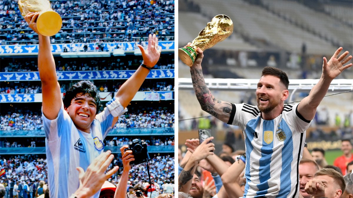 Lionel Messi dan Diego Maradona