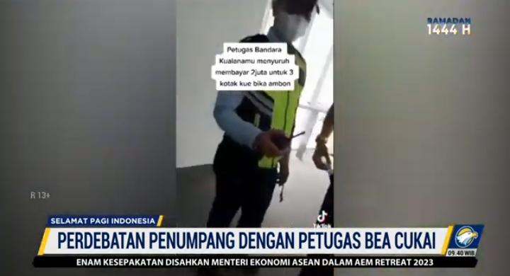 Warga Keluhkan Perlakuan Petugas Bea Cukai Bandara. Sumber gambar: tangkap layar youtube @METRO TV.