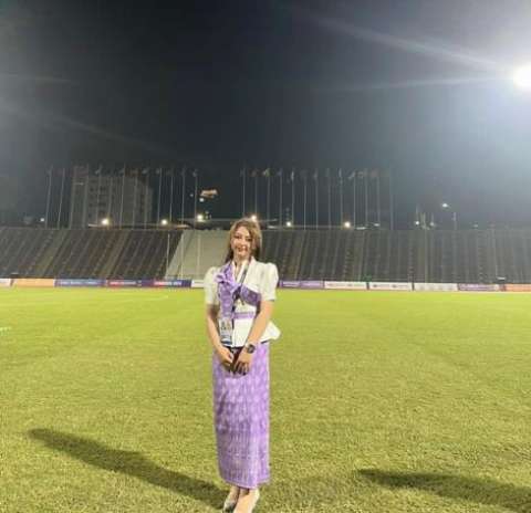 Wanita cantik Kamboja yang viral dikalangan pecinta sepak bola tanah air, sumber Instagram @mlita.n